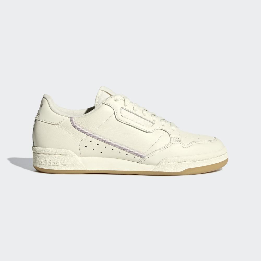 Adidas Women's Continental 80 Originals Shoes White/Purple Ireland G27718